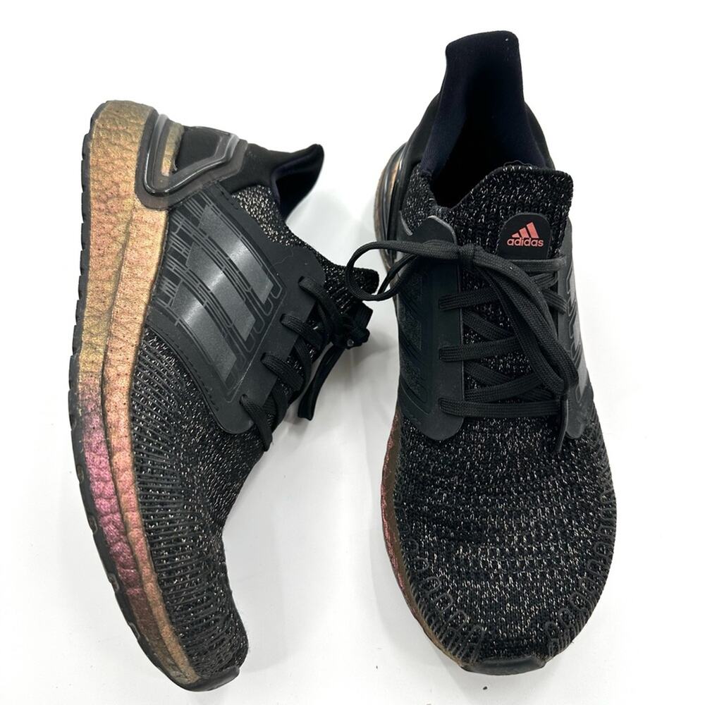 Adidas Ultra Boost 20 Black Signal Pink Sneakers Women's Size 7.5